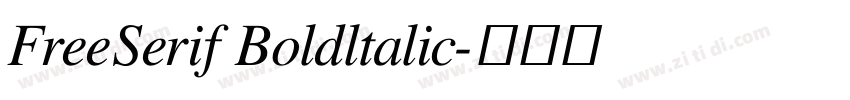 FreeSerif Boldltalic字体转换